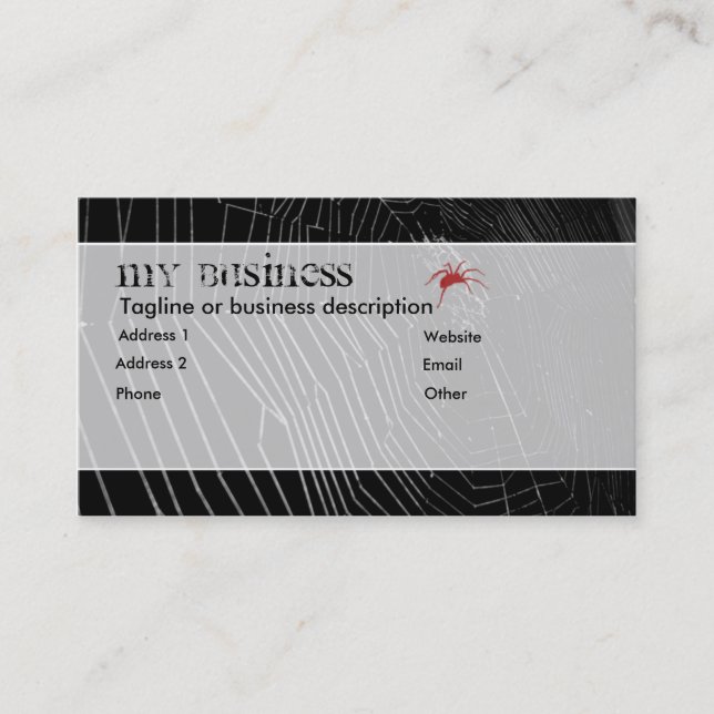 Spiderweb Business Card (Front)