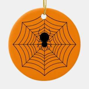 Spiderweb ceramic tree decoration