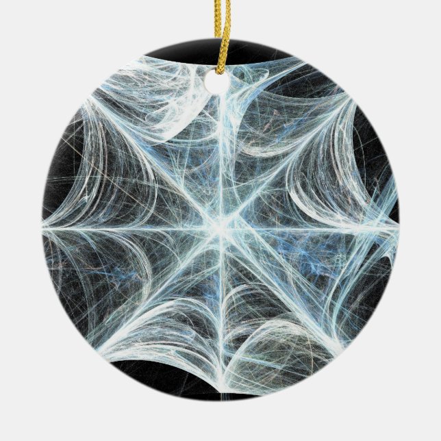 Spiderweb Ceramic Tree Decoration (Front)