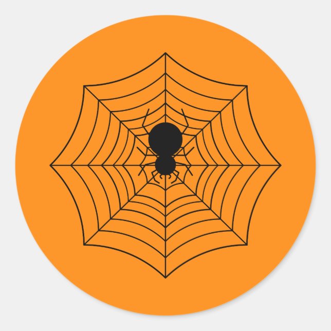 Spiderweb  classic round sticker (Front)