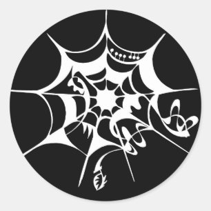 Spiderweb cobweb classic round sticker