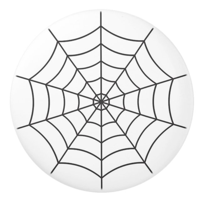 Spiderweb Gothic Halloween Ceramic Knob (Front)