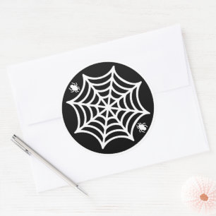 Spiderweb Halloween Classic Round Sticker
