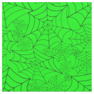 spiderweb halloween gothic spider web acid green fabric