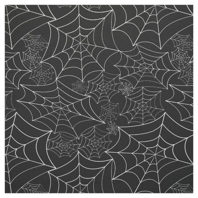 spiderweb halloween gothic spider web black fabric (Swatch)