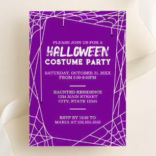Spiderweb Halloween Party Invitation