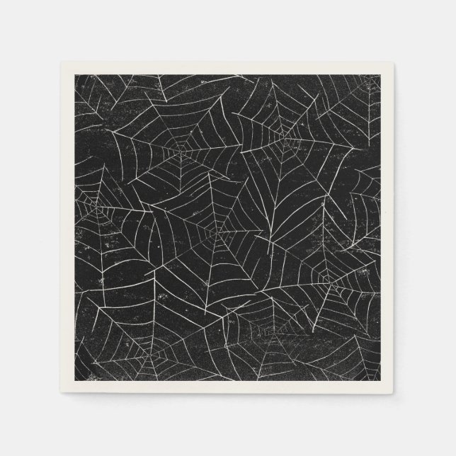 Spiderweb Halloween Party Napkin (Front)