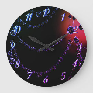 Spiderweb jewels large clock