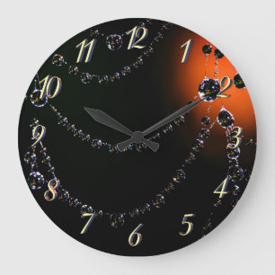 Spiderweb jewels large clock