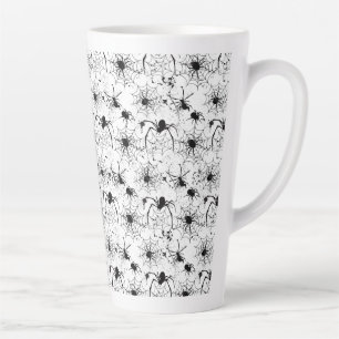 Spiderweb Pattern Halloween Latte Mug