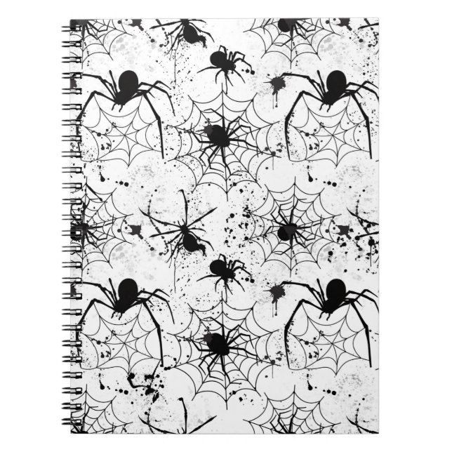 Spiderweb Pattern Halloween  Notebook (Front)