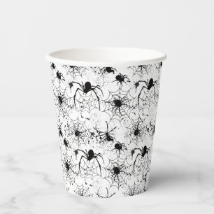 Spiderweb Pattern Halloween Paper Cups