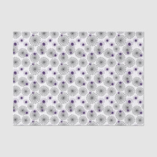 Spiderweb & Purple Spiders Halloween White Pattern Tissue Paper