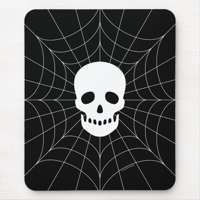 Spiderweb Skull Mouse Mat (Front)