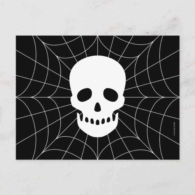 Spiderweb Skull Postcard (Front)