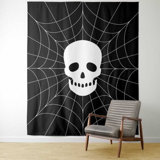 Spiderweb Skull Tapestry (In Situ)