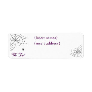 Spiderweb Wedding Return Address Labels