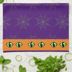 Spiderwebs and Big Eyes Kitchen Towel