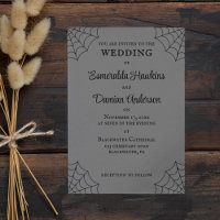 Spiderwebs Black and Grey Gothic Wedding