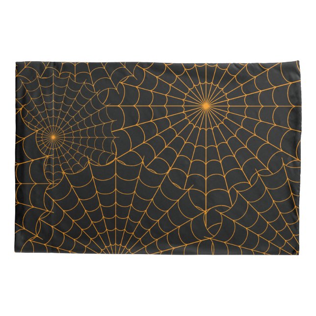 Spiderwebs Halloween Pillow Case (Back)