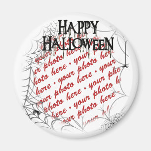Spiderwebs in the Corner Halloween Photo Frame Magnet