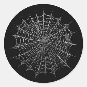 Spiderwebs Spider Web Halloween Classic Round Sticker