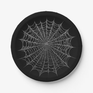 Spiderwebs Spider Web Halloween Paper Plate