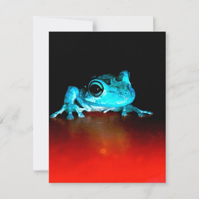 Spidey Frog Green Frog Wild Animals Lover Invitation (Front)