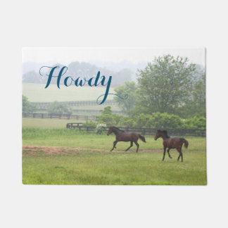 Spiegeland Horses running Howdy Doormat