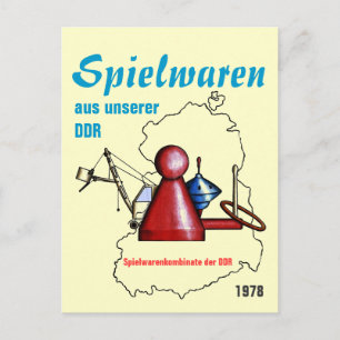 Spielwaren DDR Design Postcard