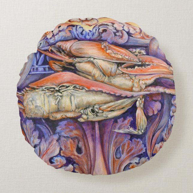 Spike and Curly Playing Tag Round Cushion (Front)