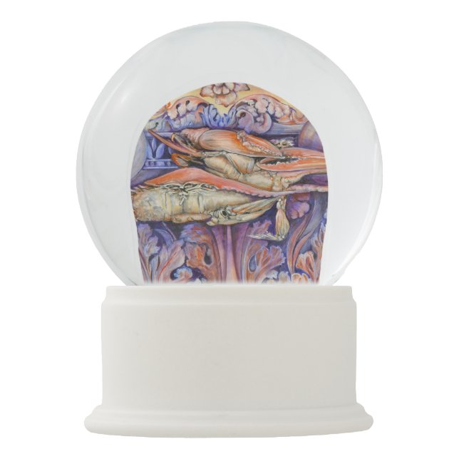 Spike and Curly Playing Tag Snow Globe (Back)