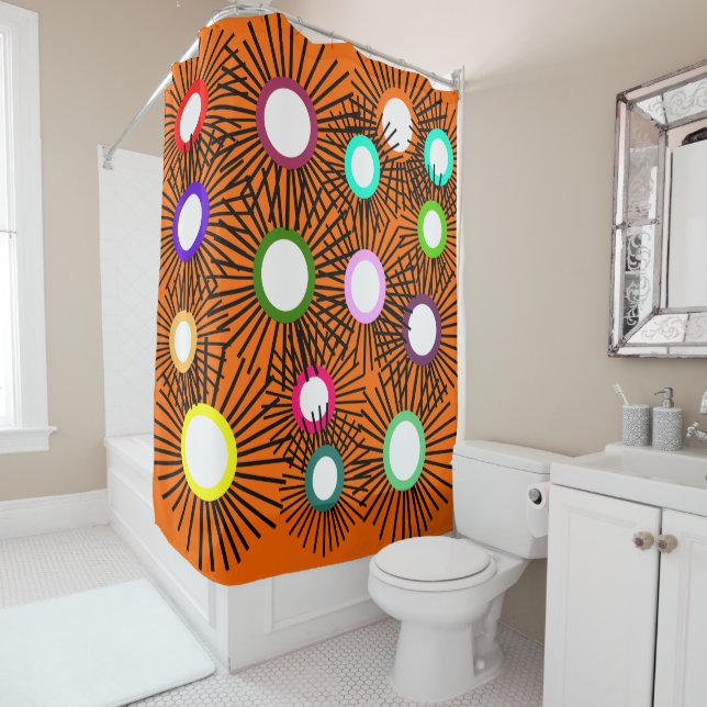 Spike Balls Shower Curtain (In Situ)