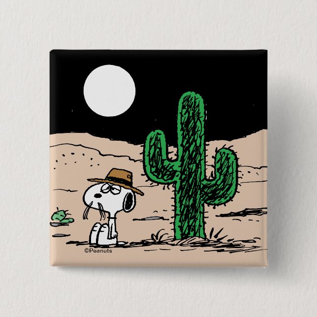 Spike in a Moonlit Desert 15 Cm Square Badge (Front)