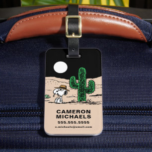 Spike in a Moonlit Desert Luggage Tag