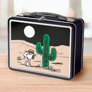 Spike in a Moonlit Desert Metal Lunch Box