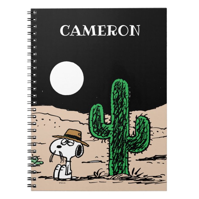 Spike in a Moonlit Desert Notebook (Front)