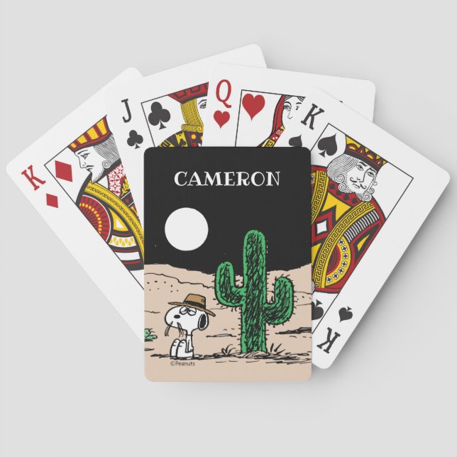 Spike in a Moonlit Desert Playing Cards (Back)