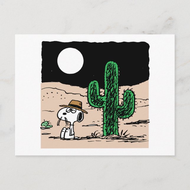Spike in a Moonlit Desert Postcard (Front)