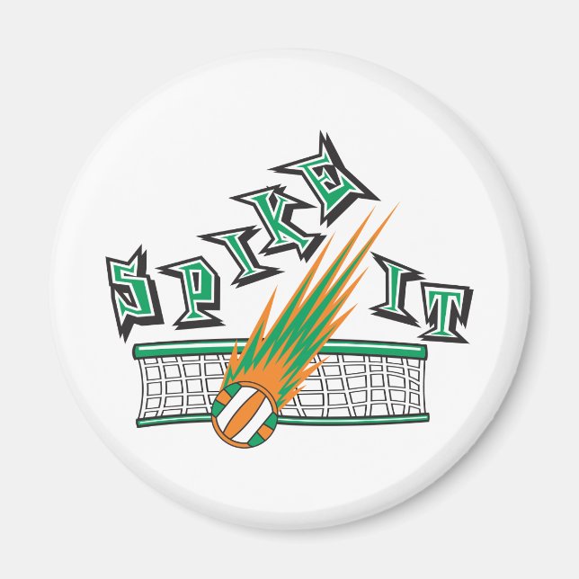 Spike It Volleyball Magnet (Front)