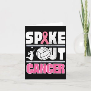 Spike Out Cancer Volleyball Breast Cancer Support Card