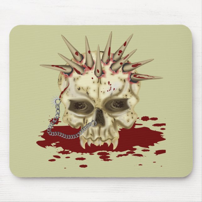 Spike Skull Mouse Mat (Front)