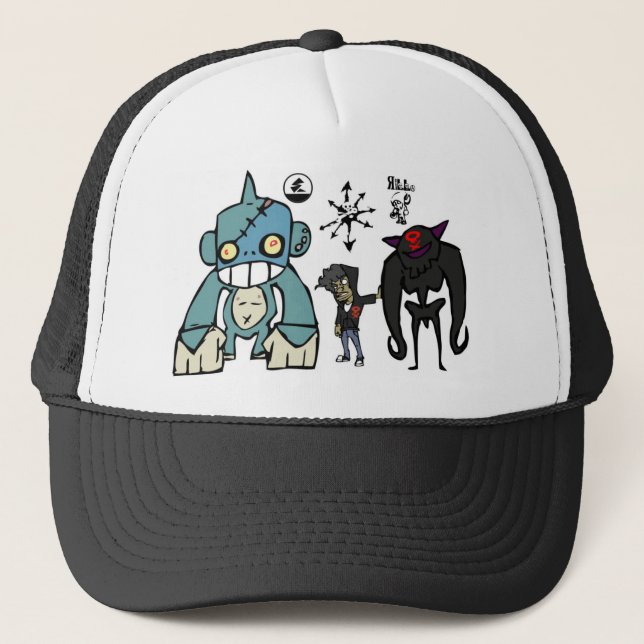Spike, Squidy, and Rilla Trucker Hat (Front)