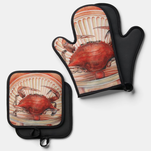 Spike, the Heavy Weight World Champion Oven Mitt & Pot Holder Set (Front/Back)