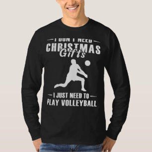 Spike the Holiday Cheer with Volleyball Over Chris T-Shirt
