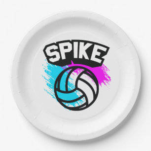 Spike Volleyball Paper Plate