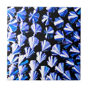 Spiked Blue Silver Metal Tile