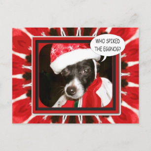 Spiked Eggnog Dog Postcard