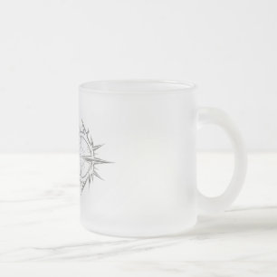 Spiked "NO" Ring Slash Frosted Glass Coffee Mug