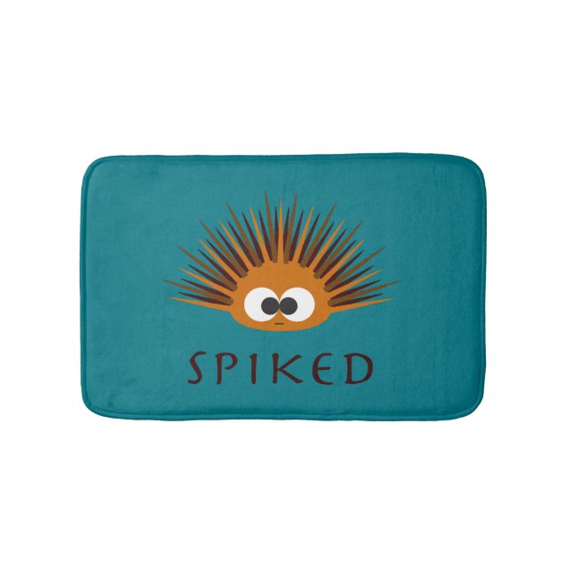 Spiked! Orange Urchin Bath Mat (Front)